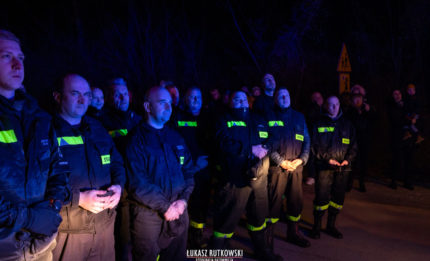 Powitanie nowego średniego samochodu ratowniczo-gaśniczego w Gminie Dobrzyniewo Duże